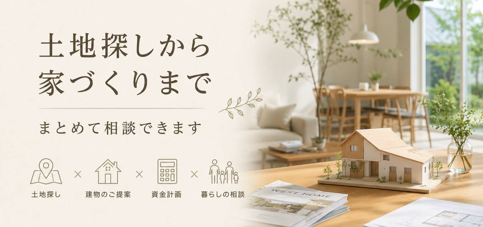 土地探しから家づくりまでまとめて相談できます